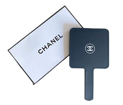 chanel black hand mirror|chanel hand held mirror.